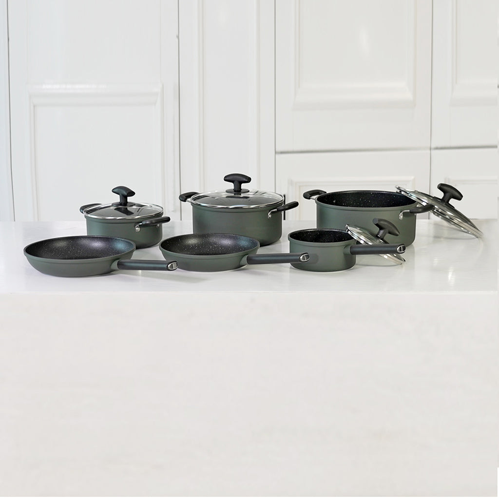 Set Complet de Vase de Gătit din Metal de Înaltă Calitate cu Strat de Marmură Antiaderent Set Complet de Vase de Gătit din Metal de Înaltă Calitate cu Strat de Marmură Antiaderent